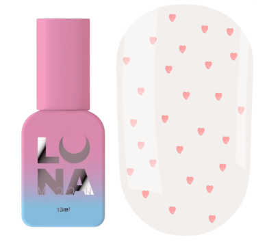 Топ з декоративними серцями LUNA Top Heartbeat №3, ніжно-рожеві, 13 мл