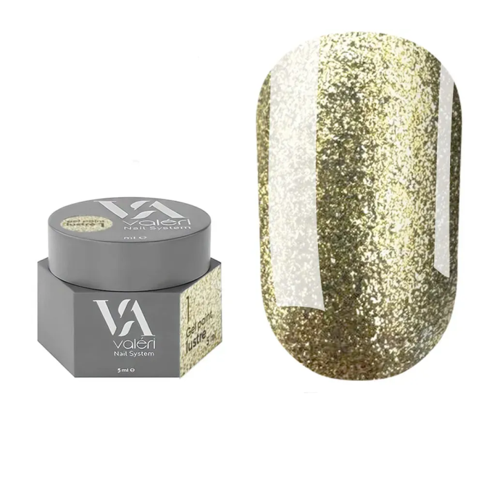 Гель-фарба Valeri Gel Paint Lustre New 01, золота, 5 мл