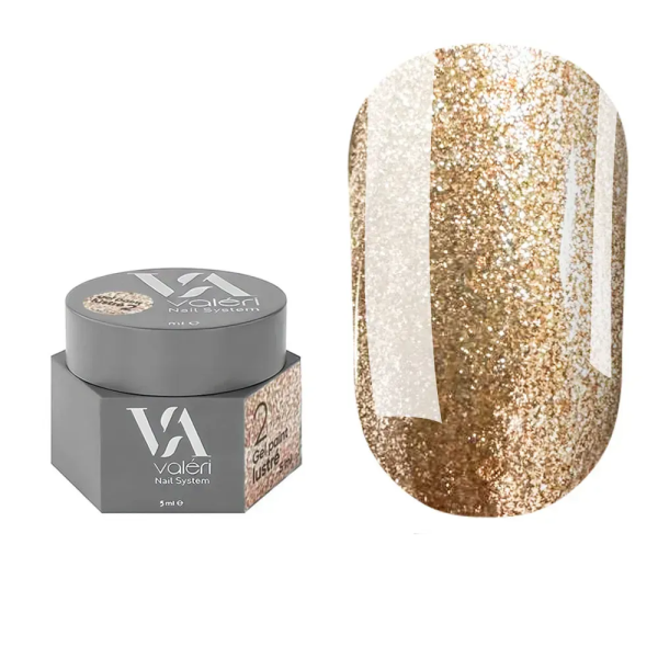 Гель-краска Valeri Gel Paint Lustre New №02, бронза, 5 мл