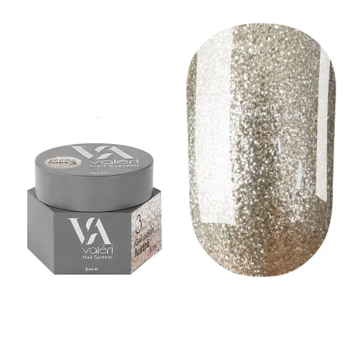 Гель-фарба Valeri Gel Paint Lustre New 03, рожеве золото, 5 мл