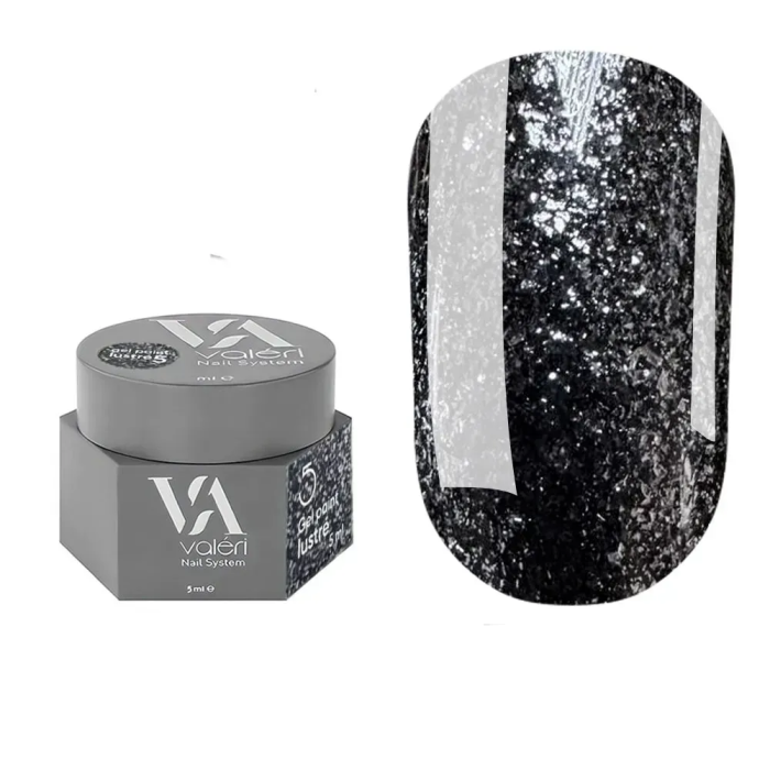 Гель-краска Valeri Gel Paint Lustre New №05, черная, 5 мл