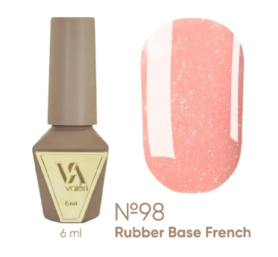 База камуфлююча Valeri Rubber Base French New №098, персикова з шиммером, 6 мл