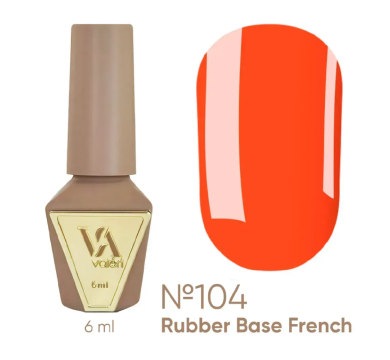 База камуфлююча Valeri Rubber Base French New №104, яскрава оранжева, 6 мл