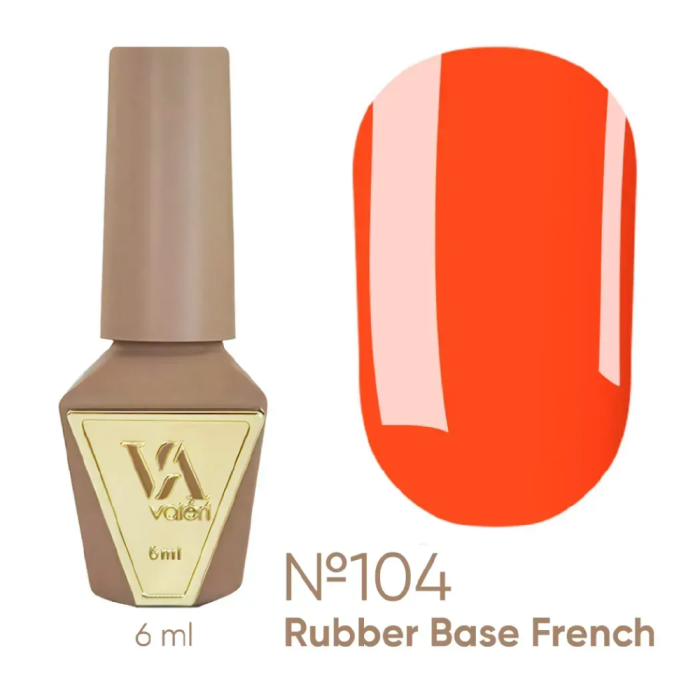 База камуфлююча Valeri Rubber Base French New №104, яскрава оранжева, 6 мл