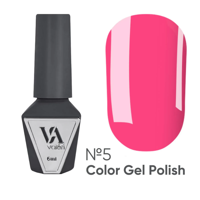 Гель-лак Valeri Color New №005, малиновий, 6 мл