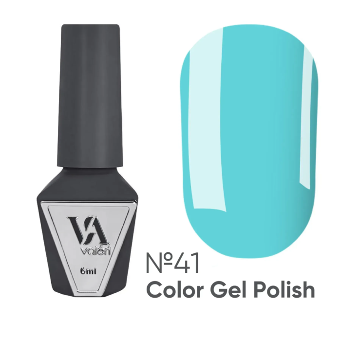 Гель-лак Valeri Color New №041, бирюзово-голубой, 6 мл