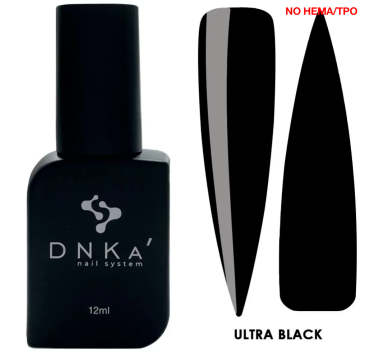 Гель-лак DNKa Gel Polish New Formula Ultra Black, черный, 12 мл