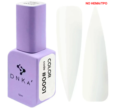 Гель-лак DNKa Gel Polish Color New Formula #0001, молочний, 12 мл