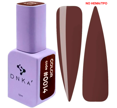 Гель-лак DNKa Gel Polish Color New Formula #0014, горький шоколад, 12 мл