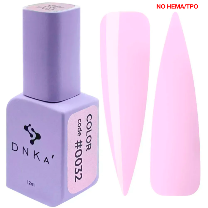 Гель-лак DNKa Gel Polish Color New Formula #0032, молочно-рожевий, 12 мл