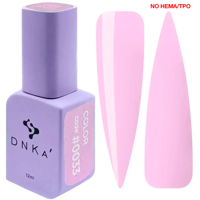 Гель-лак DNKa Gel Polish Color New Formula #0033, пудрово-розовый, 12 мл