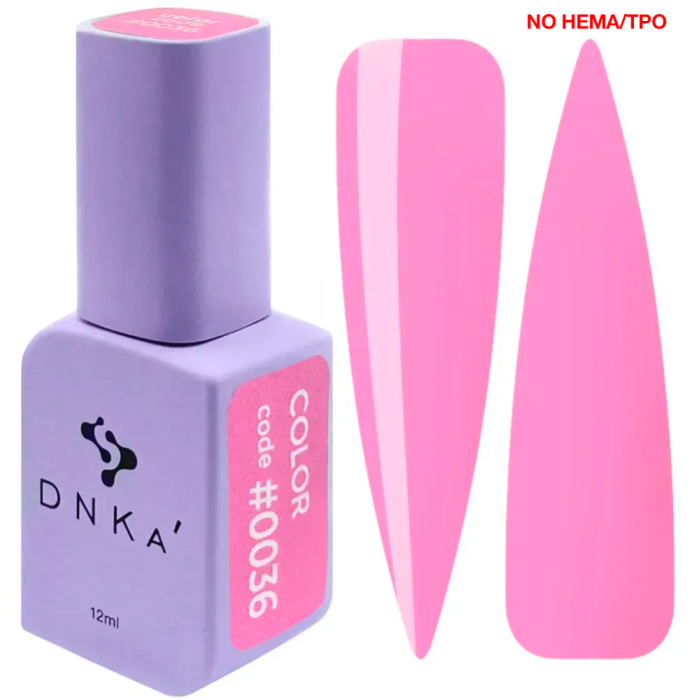 Гель-лак DNKa Gel Polish Color New Formula #0036, малиновий, 12 мл