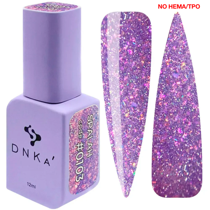 Гель-лак DNKa Gel Polish Spalah New Formula #0103 світловідбівний, бузковий, 12 мл