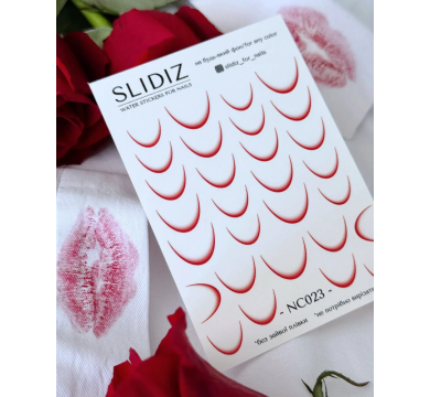 Слайдер-дизайн SLIDIZ NC023, для френча, 14 февраля (не нужно вырезать)