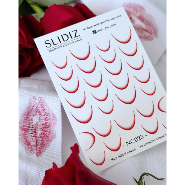 Слайдер-дизайн SLIDIZ NC023, для френча, 14 февраля (не нужно вырезать)