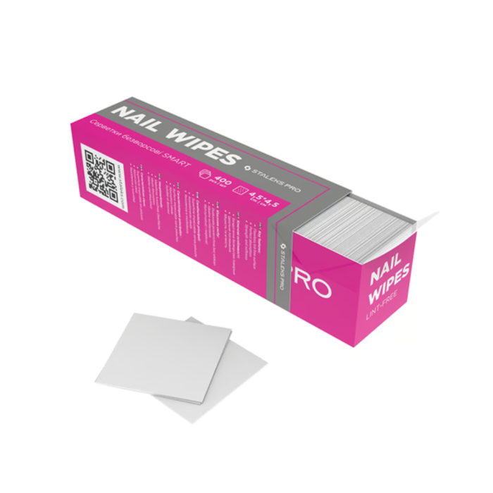 Салфетки безворсовые плотные Staleks Pro Smart 4.5*4.5 см, 400 шт.