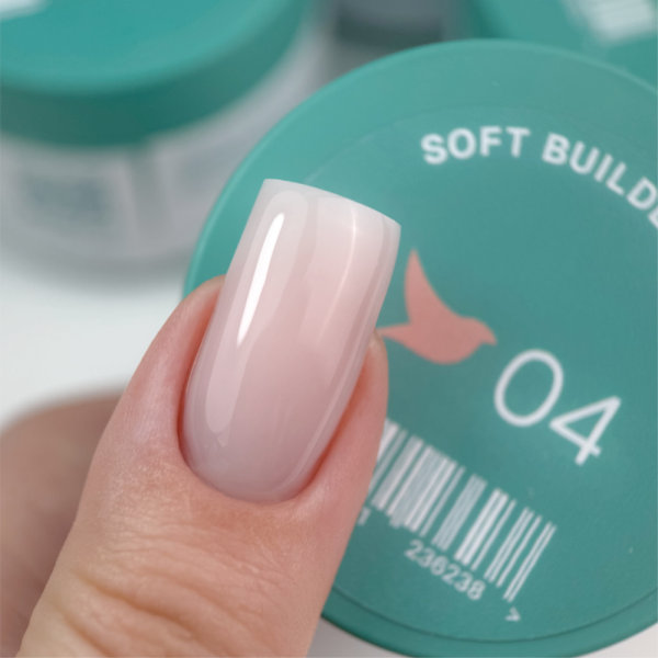 Гель для наращивания Siller Soft Builder Gel №04, натуральный розовый, 15 мл