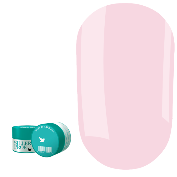 Гель для нарощування Siller Soft Builder Gel №07, рожевий кварц, 15 мл