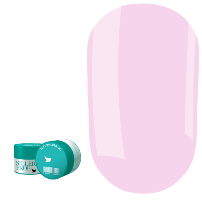 Гель для нарощування Siller Soft Builder Gel №08, яскраво-рожевий, 15 мл