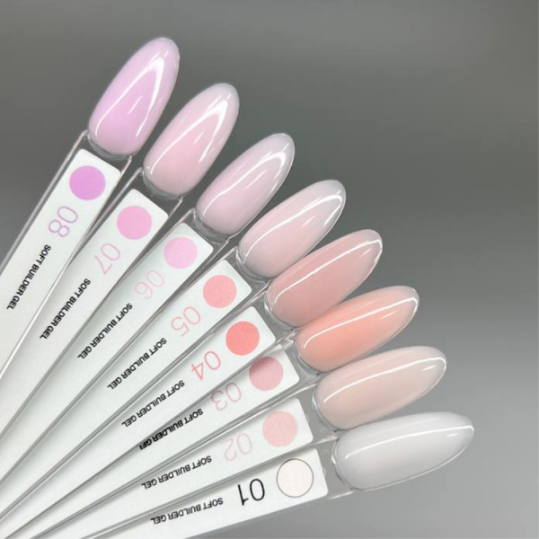 Гель для нарощування Siller Soft Builder Gel №02, молочно-рожевий, 30 мл