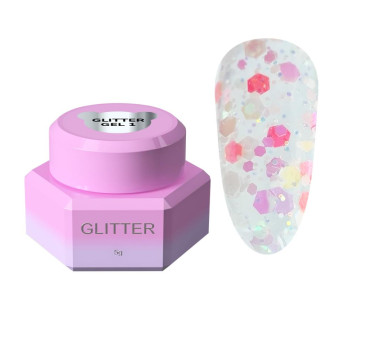 Глітерний гель You Are Cute Glitter Gel, ніжно-рожевий, 5 мл