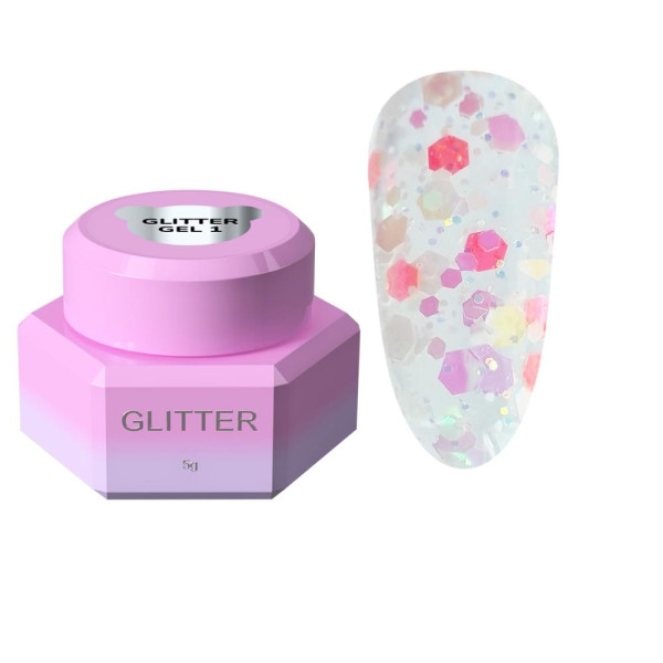 Глітерний гель You Are Cute Glitter Gel, ніжно-рожевий, 5 мл