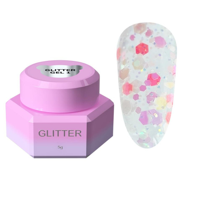 Глітерний гель You Are Cute Glitter Gel, ніжно-рожевий, 5 мл