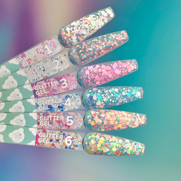 Глітерний гель You Are Cute Glitter Gel, ніжно-рожевий, 5 мл