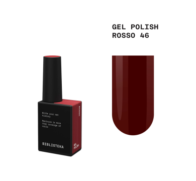 Гель-лак Biblioteka Gel Polish №46 Rosso, теплий червоний, 10 мл