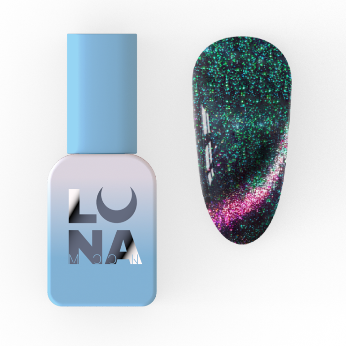 Гель-лак котяче око LUNA Color Cat Eye №265, рожево-зелений, 8 мл