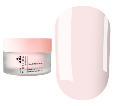 Гель моделирующий Molekula Builder Gel Mousse MB202 Snow Pink, молочный с оттенком розового, 15 мл