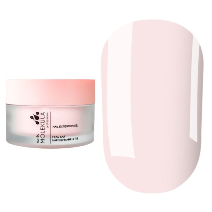 Гель моделюючий Molekula Builder Gel Mousse MB202 Snow Pink, молочний з рожевим відтінком, 15 мл