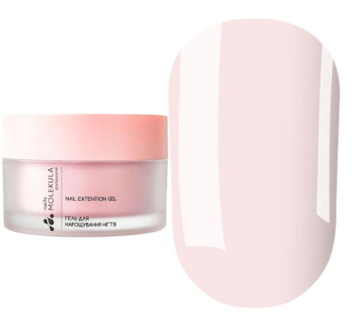 Гель моделюючий Molekula Builder Gel Mousse MB202 Snow Pink, молочний з рожевим відтінком, 30 мл
