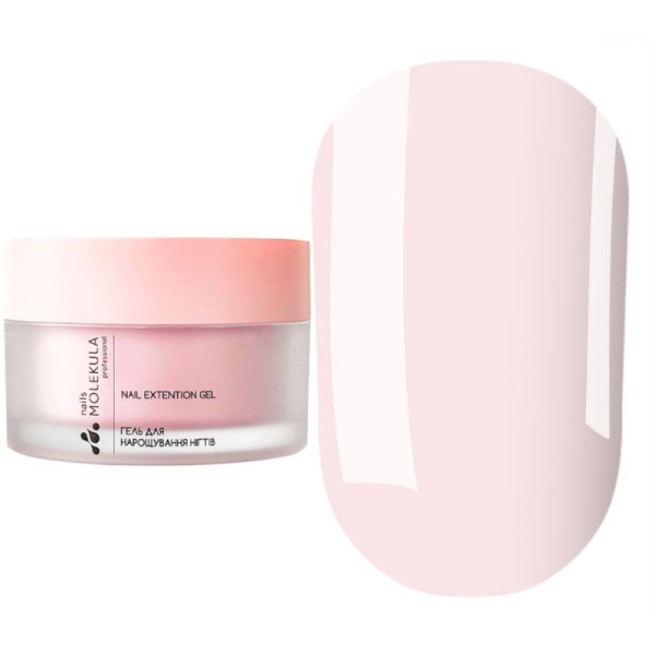 Гель моделюючий Molekula Builder Gel Mousse MB202 Snow Pink, молочний з рожевим відтінком, 30 мл