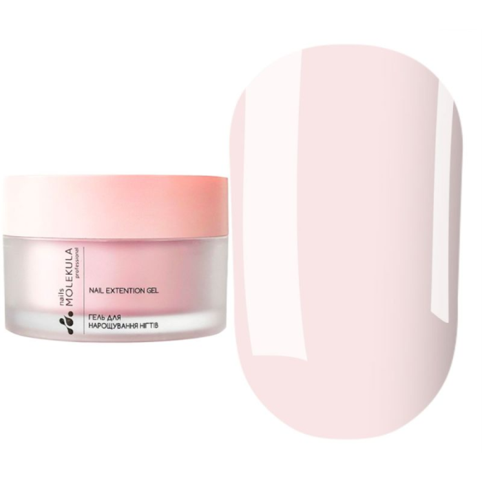 Гель моделюючий Molekula Builder Gel Mousse MB202 Snow Pink, молочний з рожевим відтінком, 30 мл