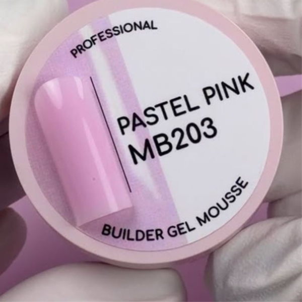 Гель моделюючий Molekula Builder Gel Mousse MB203 Pastel Pink, пастельно-рожевий, 15 мл
