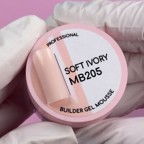 Гель моделирующий Molekula Builder Gel Mousse MB205 Soft Ivory, нежно-бежевый, 15 мл