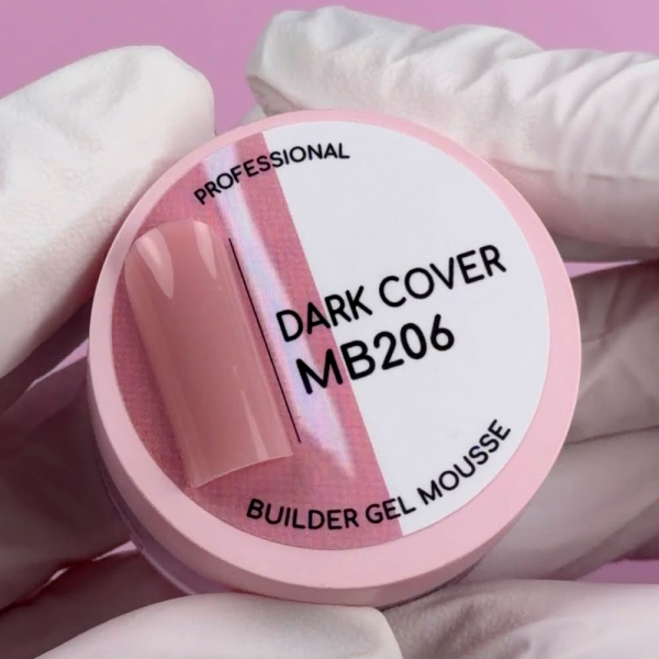 Гель моделирующий Molekula Builder Gel Mousse MB206 Dark Cover, темный бежевый, 15 мл