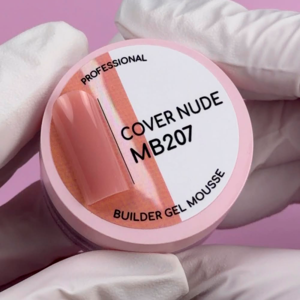 Гель моделюючий Molekula Builder Gel Mousse MB207 Cover Nude, бежево-рожевий, 30 мл