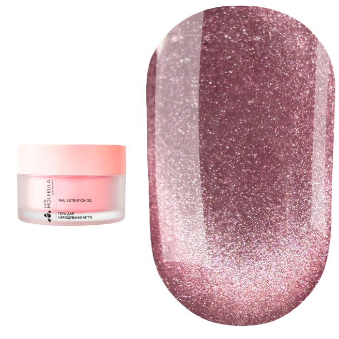 Гель, що моделює Molekula Magnetic Muse Gel ММ03 Cosmic Glow, рожево-ягідний, 15 мл