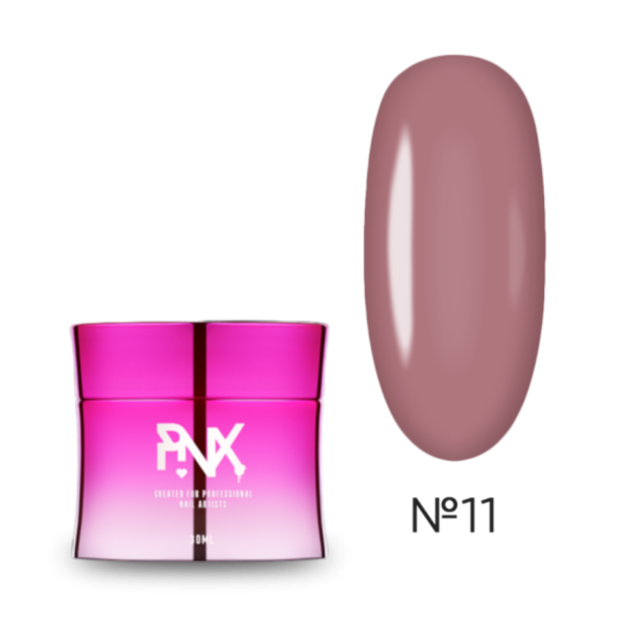 Pinx Builder gel I Love Nude №011 - конструирующий гель, розовый нюд, 30 мл