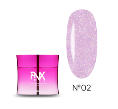 Гель моделюючий Pinx Builder Gel Princess №002, ніжно-рожевий з шиммером, 30 мл
