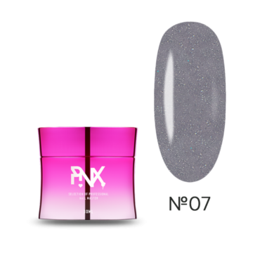 Гель моделюючий Pinx Builder Gel Princess №007, темно-сірий із шиммером, 30 мл