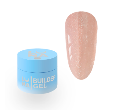 Гель для нарощування LUNA Shimmer Gel №03, бежево-рожевий із шиммером, 15 мл