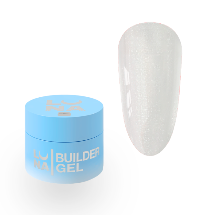 Гель для наращивания LUNA Shimmer Gel №05, молочный с шиммером, 15 мл