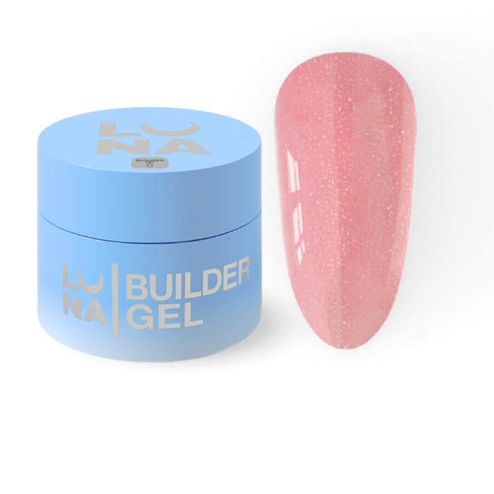 Гель для наращивания LUNA Shimmer Gel №04, розовый с шиммером, 30 мл