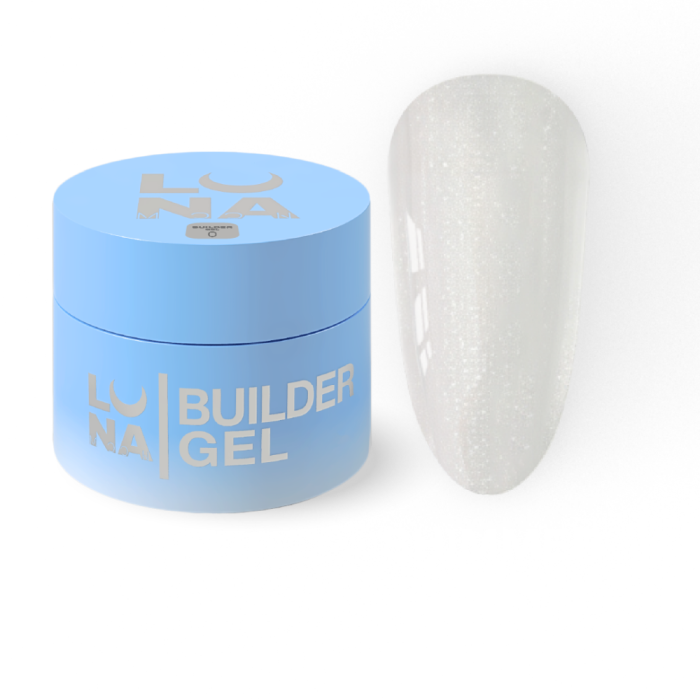 Гель для наращивания LUNA Shimmer Gel №05, молочный с шиммером, 30 мл
