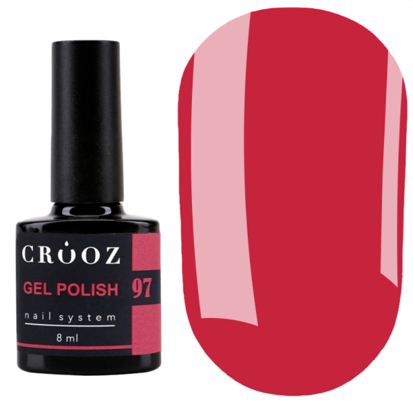 Гель лак Crooz Gel Polish №097, малиново-червоний, 8 мл