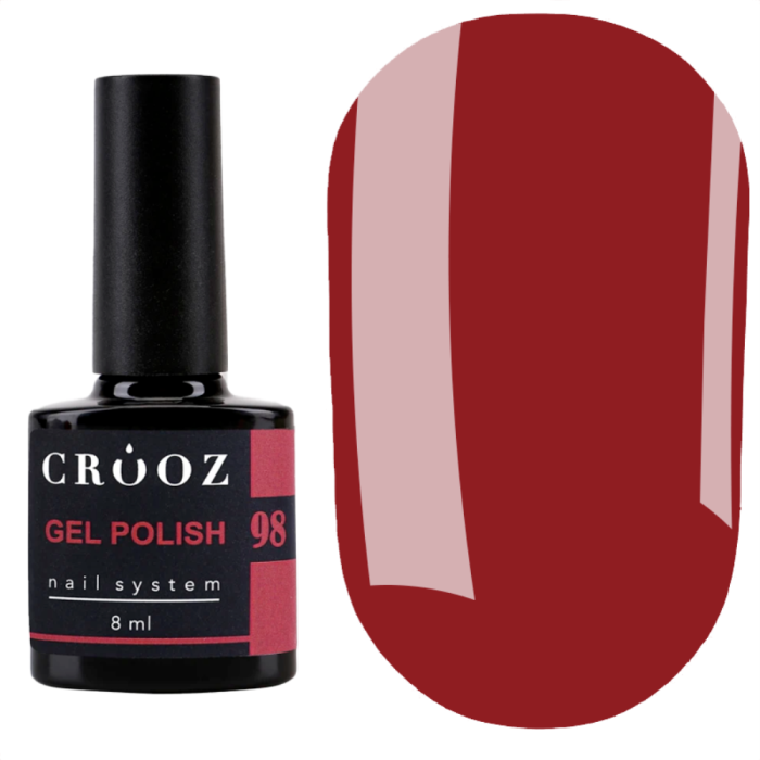 Гель лак Crooz Gel Polish №098, червоний, 8 мл