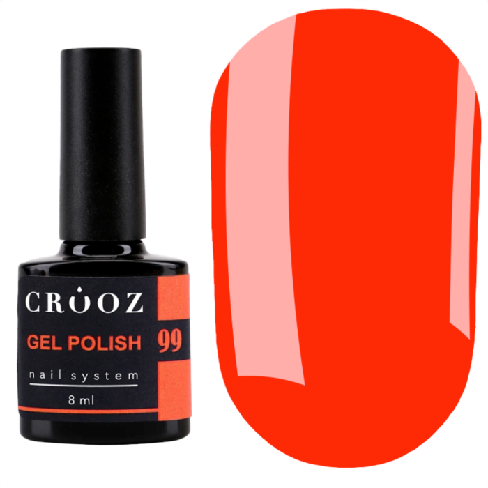 Гель лак Crooz Gel Polish №099, ярко-красный, 8 мл